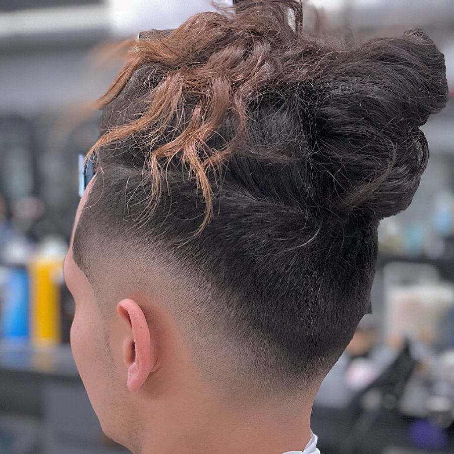 man-bun-fade